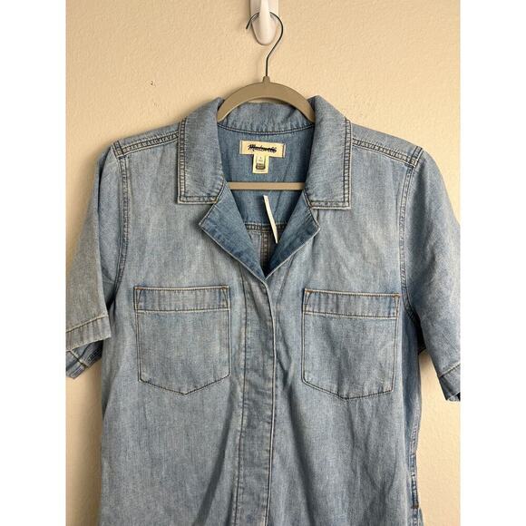 Madewell Women's Denim Utility Romper in Fitzgerald Wash Large - Picture 5 of 14